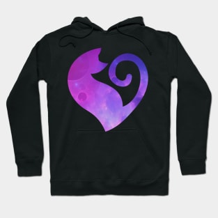 Celestial Valentines Cat Heart Hoodie